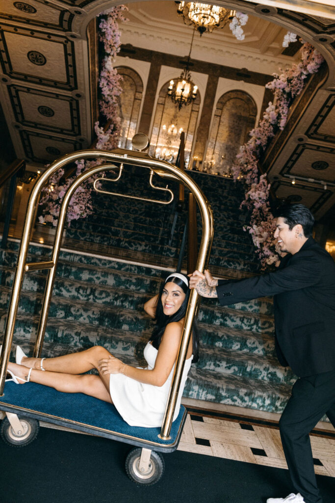 Elopement photoshoot at Beacon Grand Hotel in San Francisco